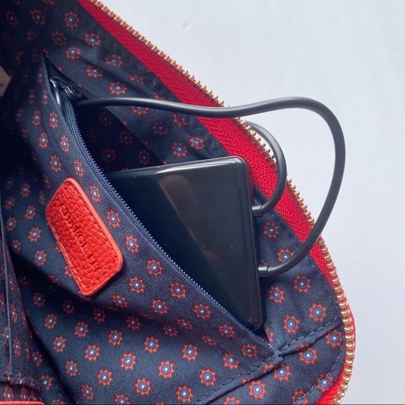 Banana Republic Charge It Red Orange Wristlet - Picture 4 of 6